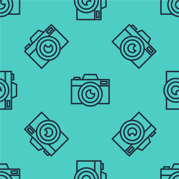 黑线照片相机图标隔离无缝图片 黑线照片相机图标隔离无缝图片下载