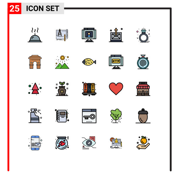 25主题填充线平面颜色和可编辑图片 25主题填充线平面颜色和可编辑图片下载