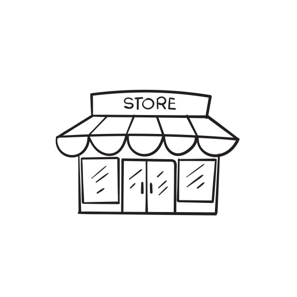 涂鸦商店图标孤立的背景图片 涂鸦商店图标孤立的背景图片下载