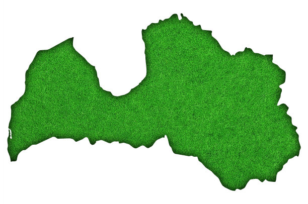 绿色毛毯上的拉脱维亚地图,图片 绿色毛毯上的拉脱维亚地图,图片下载