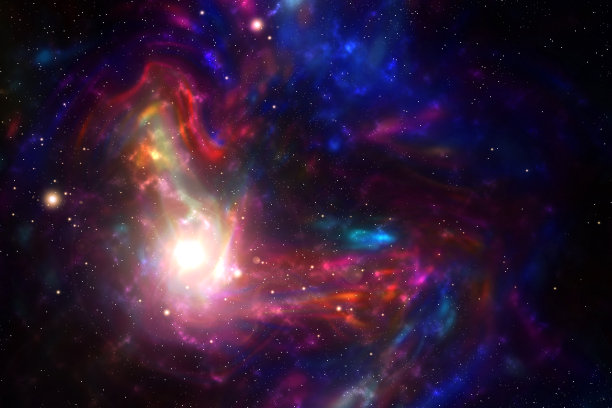 3D渲染星系空间场景与行星图片 3D渲染星系空间场景与行星图片下载