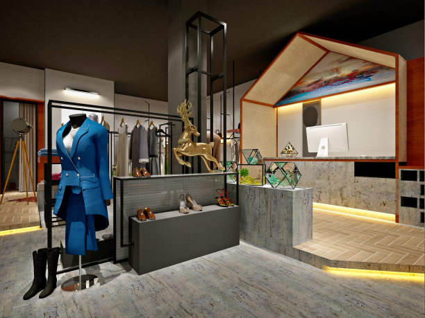 时装店室内的3d渲染图片 时装店室内的3d渲染图片下载