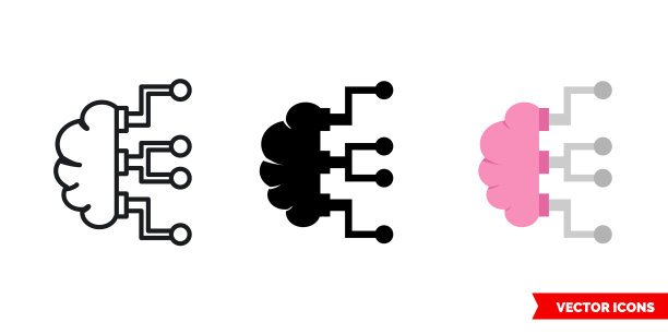 人工智能图标3种颜色图片 人工智能图标3种颜色图片下载