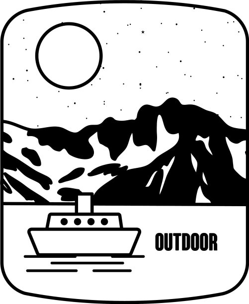 户外徽章徽章与雪山图片 户外徽章徽章与雪山图片下载