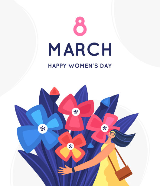 3月8日。国际妇女节。美丽快乐的女孩手捧一大束鲜花。不成比例的身体图片 3月8日。国际妇女节。美丽快乐的女孩手捧一大束鲜花。不成比例的身体图片下载