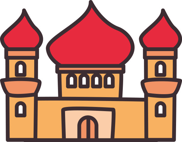 土耳其清真寺线条和填充风格图标图片 土耳其清真寺线条和填充风格图标图片下载