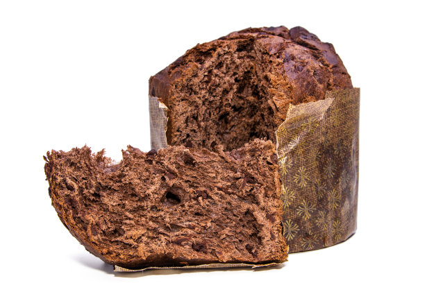 圣诞巧克力潘妮托妮孤立在白色图片 圣诞巧克力潘妮托妮孤立在白色图片下载