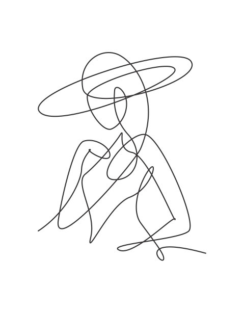 单线画出极简主义的美图片 单线画出极简主义的美图片下载