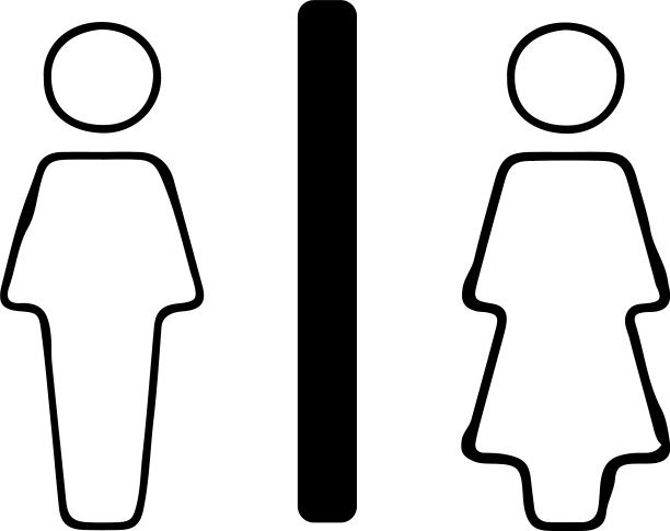 男性和女性图标厕所图标隔离在白色图片 男性和女性图标厕所图标隔离在白色图片下载