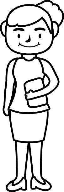 教师女职工人物线条风格图标图片 教师女职工人物线条风格图标图片下载