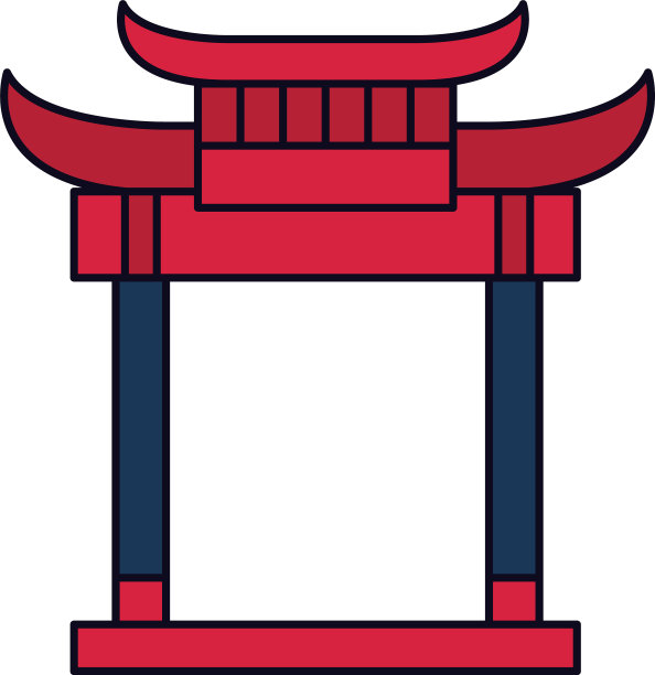 东方大门图标线条和填充风格图片 东方大门图标线条和填充风格图片下载