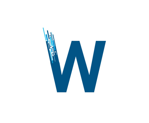 动态数字网络W字母图标设计。图片 动态数字网络W字母图标设计。图片下载