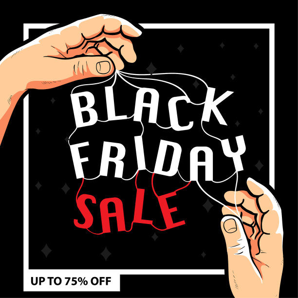 黑色星期五设计模板与手图片 黑色星期五设计模板与手图片下载