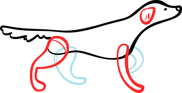 素描停留猎犬图片 素描停留猎犬图片下载