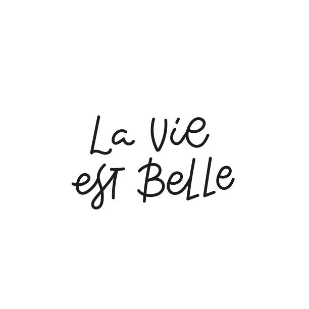 La vie belle法语引用简单的字母标志图片 La vie belle法语引用简单的字母标志图片下载