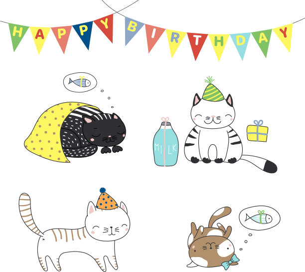 设置可爱的生日猫图片 设置可爱的生日猫图片下载