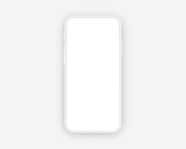 手机白色的模型。空白的智能手机屏幕,白色背景。无框移动设备ui。矢量图图片 手机白色的模型。空白的智能手机屏幕,白色背景。无框移动设备ui。矢量图图片下载