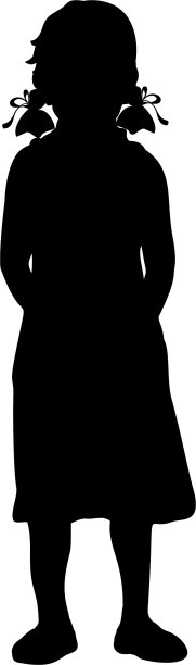 剪影小女孩需要帮助和保护图片 剪影小女孩需要帮助和保护图片下载
