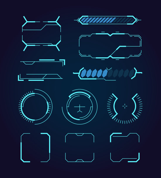 科幻UI hud web未来元素现代图片 科幻UI hud web未来元素现代图片下载