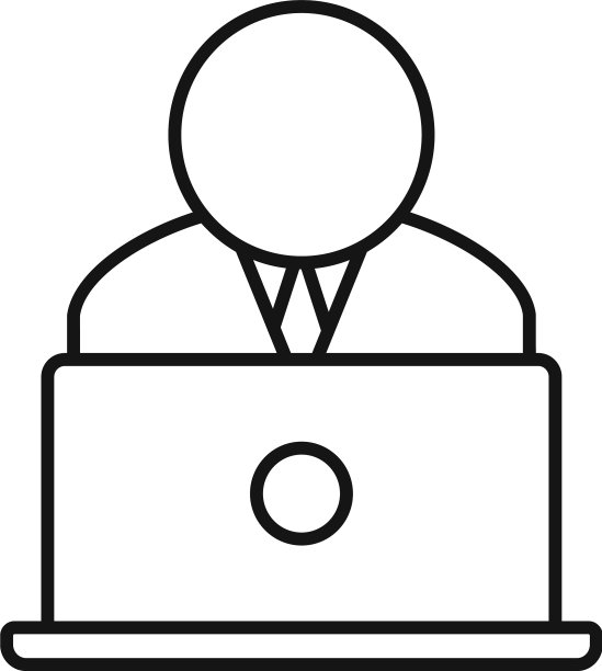 商务培训笔记本电脑图标轮廓风格图片 商务培训笔记本电脑图标轮廓风格图片下载