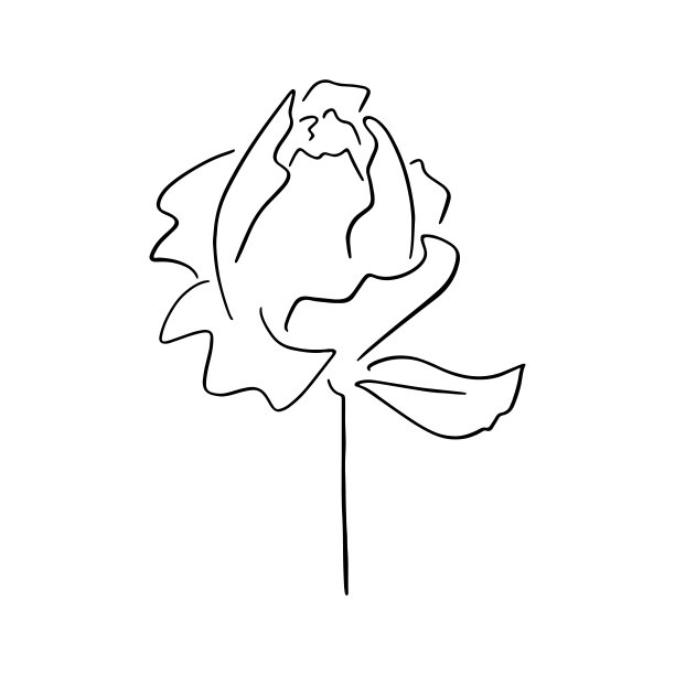 抽象的花是用一条线画出来的。矢量插图设计的请柬,名片,化妆品图片 抽象的花是用一条线画出来的。矢量插图设计的请柬,名片,化妆品图片下载