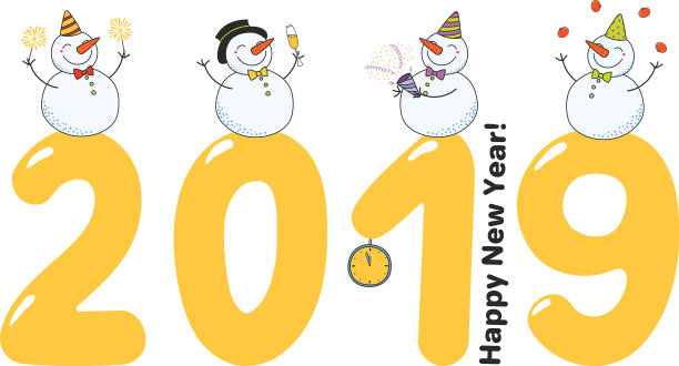 可爱的新年卡片横幅图片 可爱的新年卡片横幅图片下载
