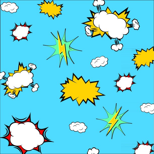 在蓝色背景上复制空间的复古语音气泡的插图图片 在蓝色背景上复制空间的复古语音气泡的插图图片下载