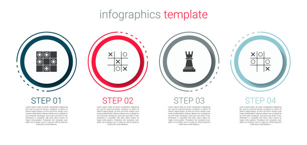 设置棋盘游戏的跳棋,Tic tac toe,国际象棋和。业务信息模板。向量图片 设置棋盘游戏的跳棋,Tic tac toe,国际象棋和。业务信息模板。向量图片下载