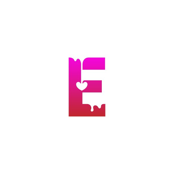 字母E标志图标与融爱符号设计模板图片 字母E标志图标与融爱符号设计模板图片下载