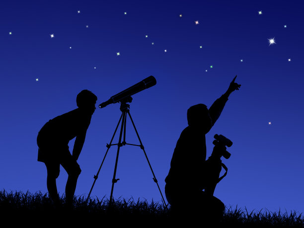 父子研究星空图片 父子研究星空图片下载