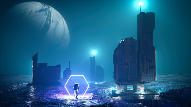 新的世界和其他星球的殖民。宇航员。时间旅行者进入了连接两个世界的传送门图片 新的世界和其他星球的殖民。宇航员。时间旅行者进入了连接两个世界的传送门图片下载
