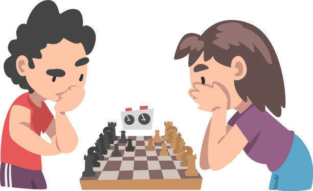 有两个男孩在象棋俱乐部下棋图片 有两个男孩在象棋俱乐部下棋图片下载