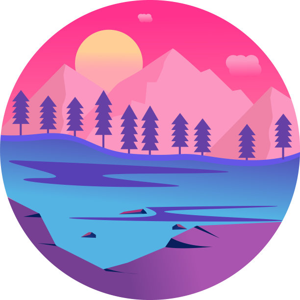 美丽的风景在白色的背景图片 美丽的风景在白色的背景图片下载
