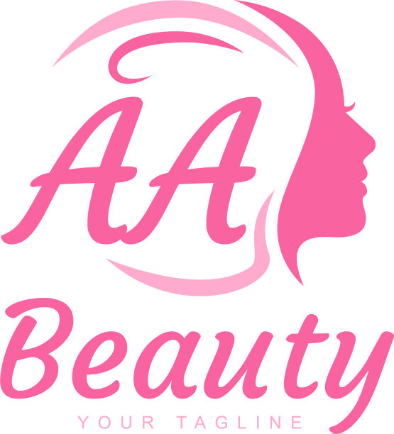 Aa字母标志设计具有女性优雅的面容图片 Aa字母标志设计具有女性优雅的面容图片下载
