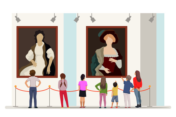 当代艺术画廊与游客旅游图片 当代艺术画廊与游客旅游图片下载