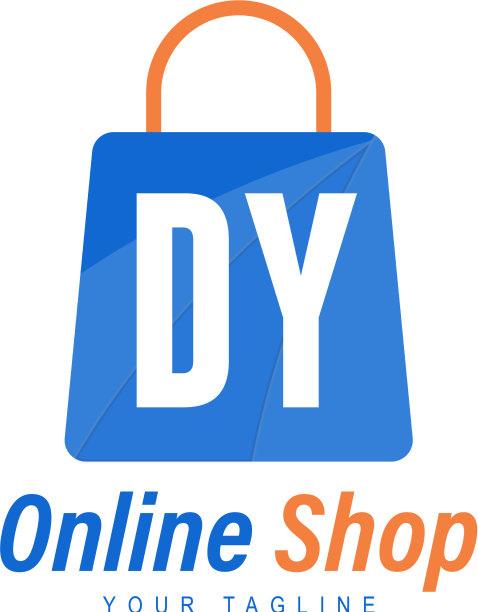 Dy字母标志设计与购物袋图标图片 Dy字母标志设计与购物袋图标图片下载