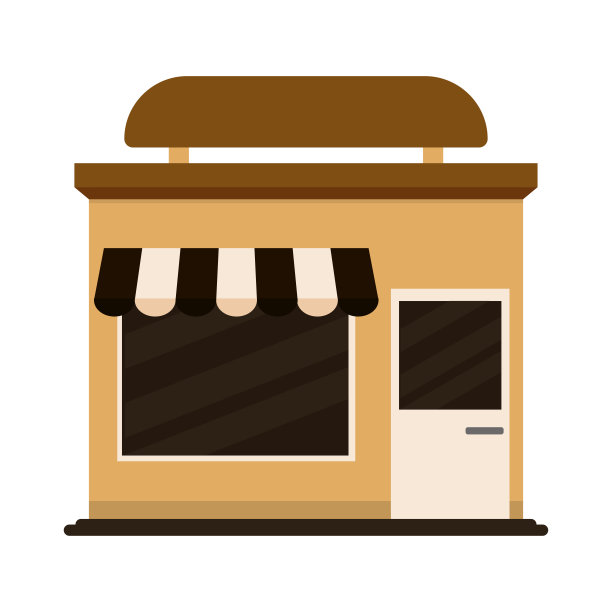 孤立的商店建筑图标图片 孤立的商店建筑图标图片下载