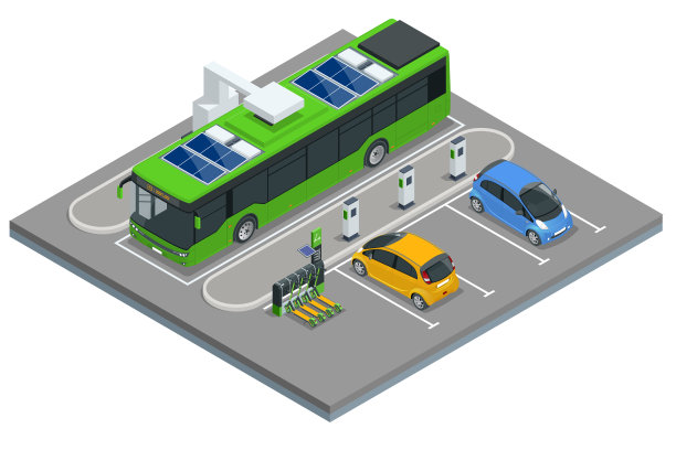 一种电动公共汽车,由电力驱动的公共汽车。生态公共交通图片 一种电动公共汽车,由电力驱动的公共汽车。生态公共交通图片下载