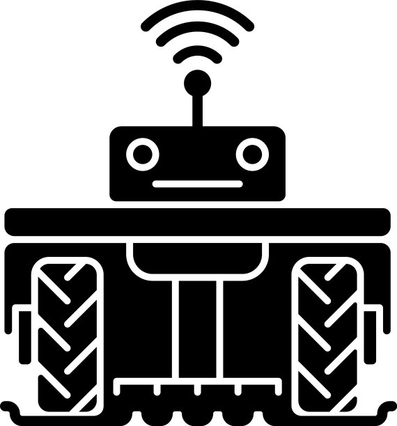 农业机器人黑色象形图标图片 农业机器人黑色象形图标图片下载