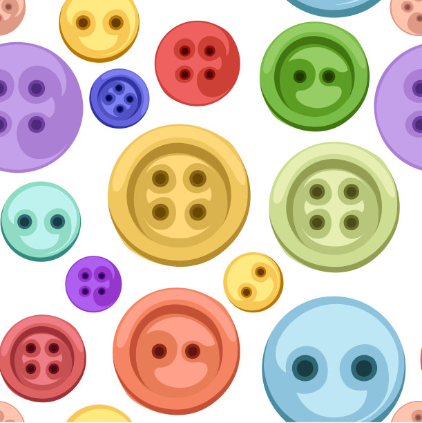 无缝图案鲜艳的塑料缝制纽扣图片 无缝图案鲜艳的塑料缝制纽扣图片下载
