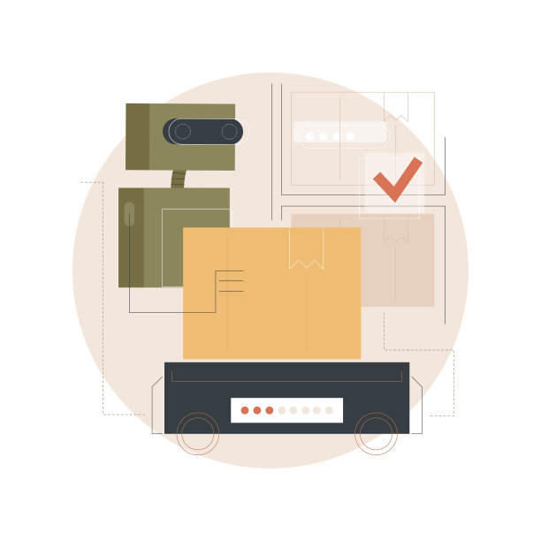 仓库自动化抽象概念矢量图。图片 仓库自动化抽象概念矢量图。图片下载