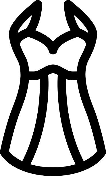 连衣裙图标或标志孤立的标志符号图片 连衣裙图标或标志孤立的标志符号图片下载