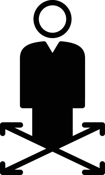 办公室协调员概念,人力资源管理符号在白色背景,人与多方向箭头矢量字形图标设计图片 办公室协调员概念,人力资源管理符号在白色背景,人与多方向箭头矢量字形图标设计图片下载