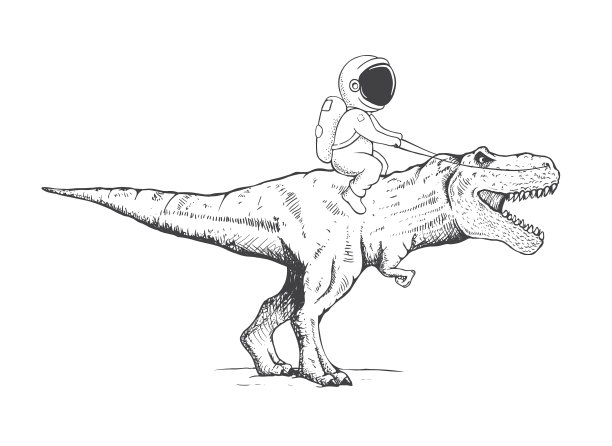 宇航员骑在恐龙背上图片 宇航员骑在恐龙背上图片下载