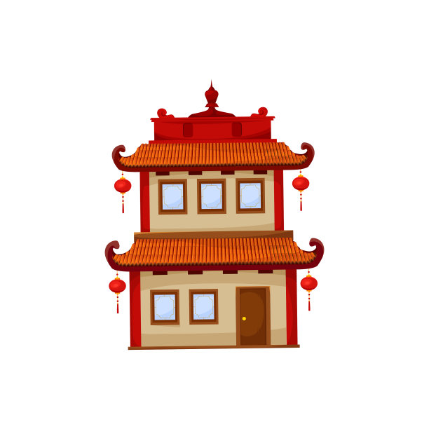 中国建筑装饰灯笼孤立的家图片 中国建筑装饰灯笼孤立的家图片下载