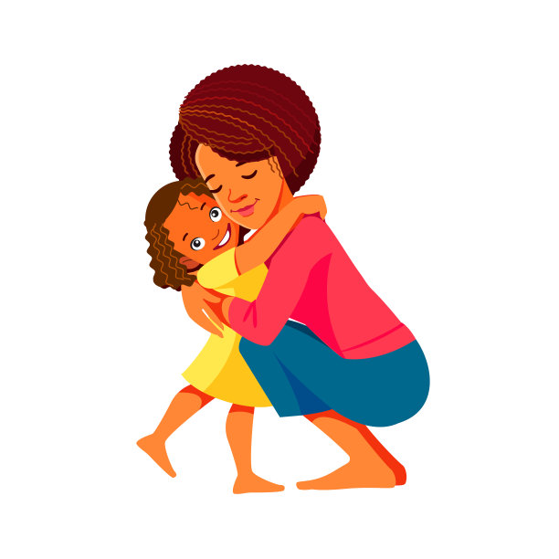 母亲和孩子。美丽的非洲裔美国妈妈拥抱着她的女儿,充满了爱和温柔。母亲节,节日概念。卡通平面孤立矢量设计图片 母亲和孩子。美丽的非洲裔美国妈妈拥抱着她的女儿,充满了爱和温柔。母亲节,节日概念。卡通平面孤立矢量设计图片下载