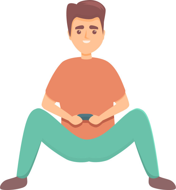男孩玩新的视频游戏图标卡通风格图片 男孩玩新的视频游戏图标卡通风格图片下载