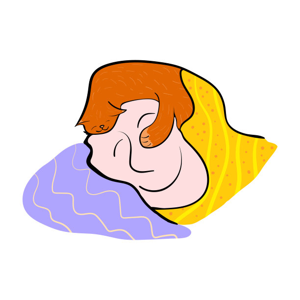 瞌睡可爱的滑稽猫在他可爱的人类朋友头上。孤立在白色背景。图片 瞌睡可爱的滑稽猫在他可爱的人类朋友头上。孤立在白色背景。图片下载