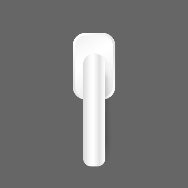 白色塑料门把手用于门或窗。现实的门把手。向量。图片 白色塑料门把手用于门或窗。现实的门把手。向量。图片下载