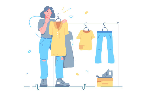 女孩在商店挑选衣服图片 女孩在商店挑选衣服图片下载